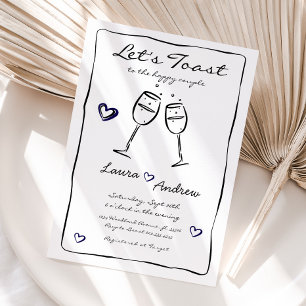 Hand Drawn Engagement Party Invitation