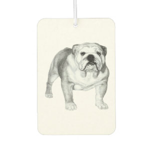 Hand-drawn English Bulldog  Car Air Freshener