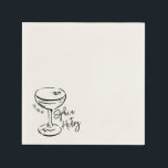 Hand Drawn Espresso Martini, Bar Cocktail Wedding  Napkin<br><div class="desc">MARTINI Personalised Cocktail Napkins,  Custom Monogram Napkins,  Espresso Martini,  Bar Cocktail Napkins,  Custom Napkins,  Cocktail Napkins.</div>