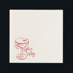 Hand Drawn Espresso Martini, Bar Cocktail Wedding  Napkin<br><div class="desc">MARTINI Personalised Cocktail Napkins,  Custom Monogram Napkins,  Espresso Martini,  Bar Cocktail Napkins,  Custom Napkins,  Cocktail Napkins.</div>