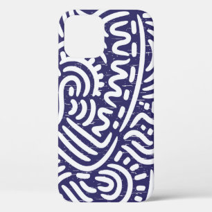 Hand-drawn ethnic elements, vibrant pattern. iPhone 12 case
