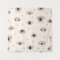 Hand Drawn Eyes Mystical Seamless Pattern. Evil Ey