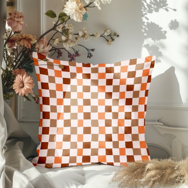 Hand Drawn Fall Check  Cushion (Creator Uploaded)