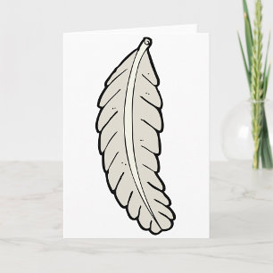Hand Drawn Feather Minimalist Nature  Card