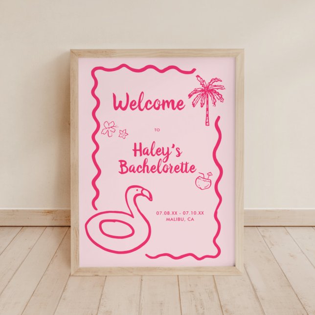 Hand Drawn Final Flamingle Bachelorette Welcome Poster (Creator Uploaded)