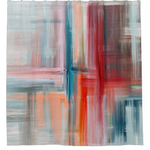 Hand drawn fine art painting. Oil on canvas, long Shower Curtain