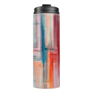 Hand drawn fine art painting. Oil on canvas, long  Thermal Tumbler