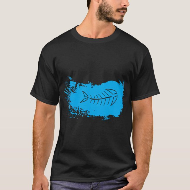 Hand drawn fishbone. T-Shirt (Front)
