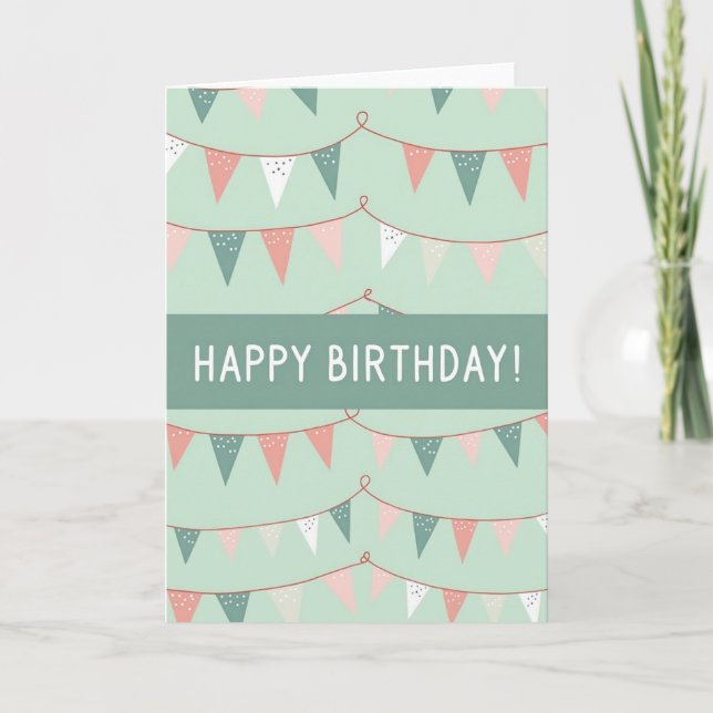 Hand Drawn Flag Birthday Card (Front)