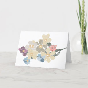 Hand Drawn Floral Blank Greeting Card