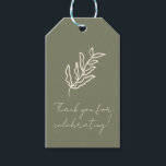 Hand Drawn Floral Botanical Scribble Bridal Shower Gift Tags<br><div class="desc">Hand Drawn Sage Green Floral Botanical Scribble Bridal Shower Thank You Gift Tags</div>