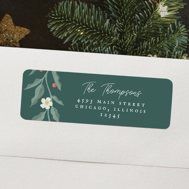 Hand Drawn Floral Garland Return Address Labels (Hand Drawn Floral Garland Return Address Labels)