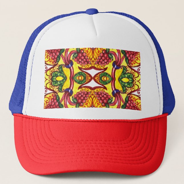 Hand Drawn: Floral Ornamental Elegance. Trucker Hat (Front)