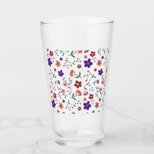 Hand-Drawn Floral Pattern Glass