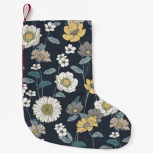 Hand-drawn floral, seamless artistic pattern. small christmas stocking