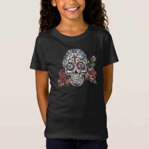 Hand-drawn Floral Skull Dia de los Muertos   Shirt