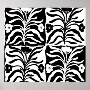 Hand Drawn Floral: Vintage Abstract Poster