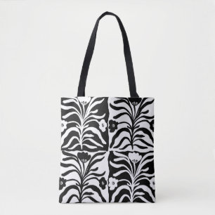 Hand Drawn Floral: Vintage Abstract Tote Bag