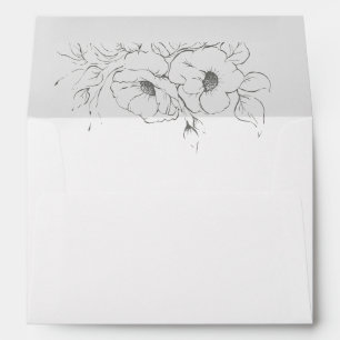 Hand-drawn Flowers Botanical Elegant Envelope