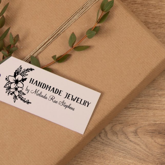 Hand Drawn Flowers & Greenery Handmade Rubber Stamp (Creator Uploaded)