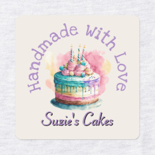 Hand drawn flowers Handmade with Love Personalised