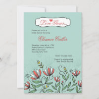 Hand Drawn Flowers Invitation
