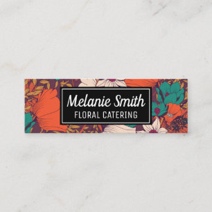 Hand Drawn Flowers Mini Business Card