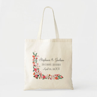 Hand Drawn Flowers Tote Bag