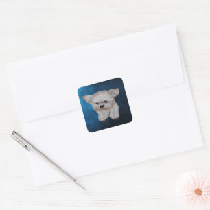 Hand-Drawn Fluffy Angry Puppy Sticker