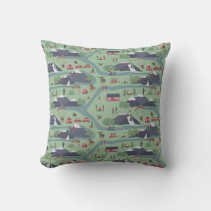 Hand Drawn Forest Nature Sports Wildlife Cushion