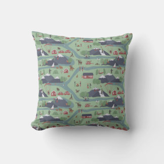 Hand Drawn Forest Nature Sports Wildlife Cushion