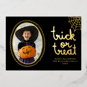 Hand Drawn Frame Trick Or Treat Halloween Photo Fo