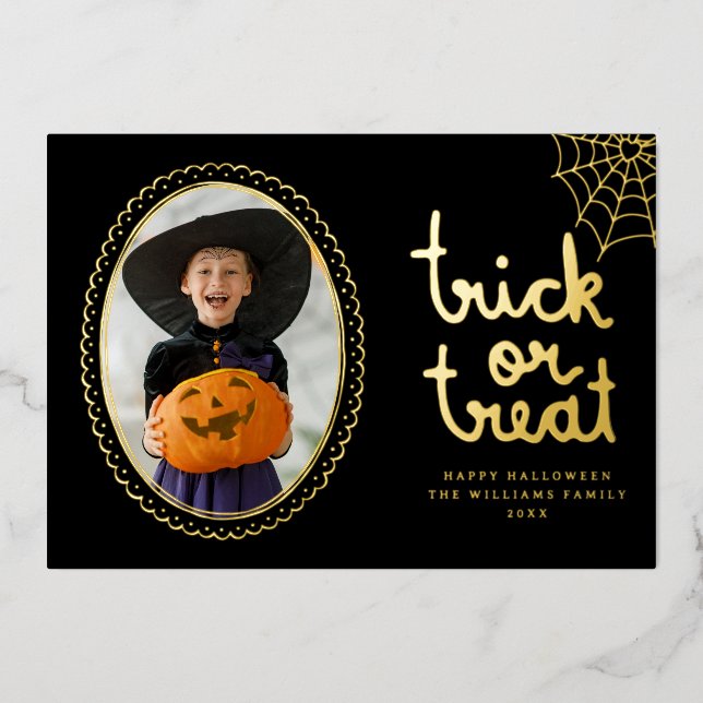 Hand Drawn Frame Trick Or Treat Halloween Photo Fo (Front)