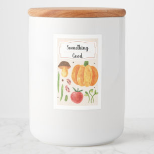 Hand Drawn Fresh Vegetables II Food Label