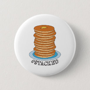 Hand-drawn Full Stack Pancakes Clipart Pancake 6 Cm Round Badge