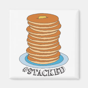 Hand-drawn Full Stack Pancakes Clipart Pancake Magnet