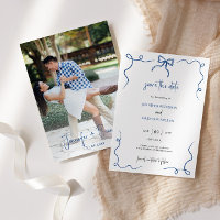 Hand Drawn Fun French Save the Date Photo