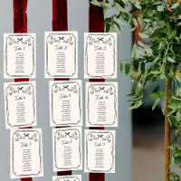 Hand drawn Funky Doodle Wedding Table Seating