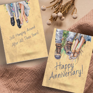 Hand Drawn Funny Chic Anniversary Holiday Card