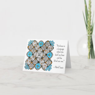 Hand-Drawn Geometric Doodle & Kindness Quote Thank You Card
