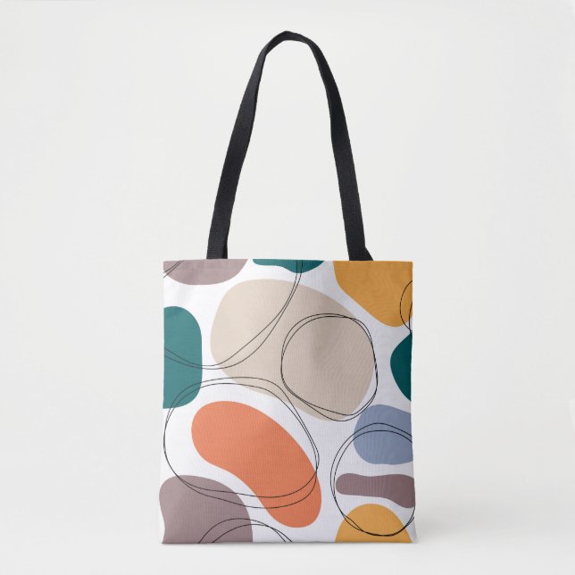 Hand drawn geometric seamless modern abstract mult tote bag (Front)