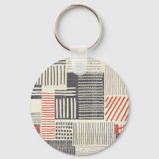 Hand-drawn geometric stripes, seamless pattern. key ring