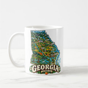 Hand Drawn Georgia Travel Art Landmark Coffee Mug