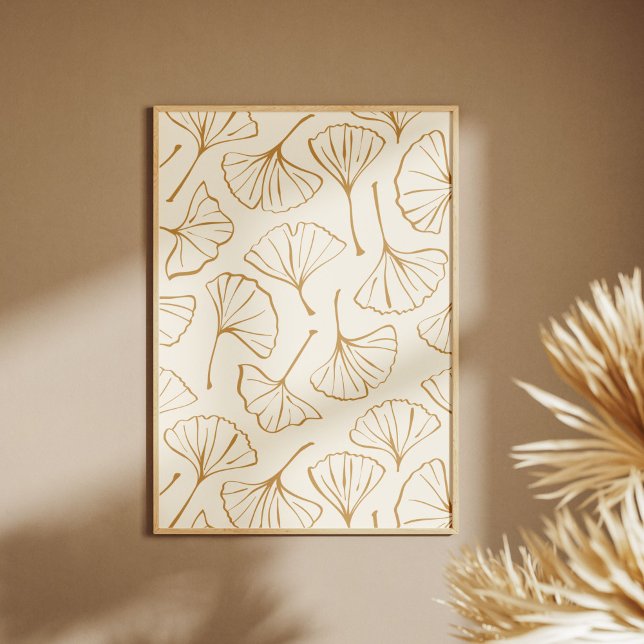 Hand Drawn Ginkgo Japanese Boho Japandi Botanical Poster (Creator Uploaded)