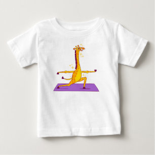 Hand Drawn Giraffe Cartoon T-Shirt Cute Safari A