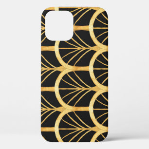 Hand Drawn Gold Imitation Watercolor iPhone 12 Case