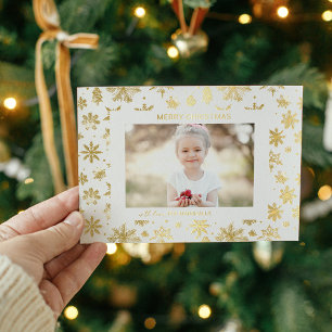 Hand Drawn Gold Snowflake Christmas Photo