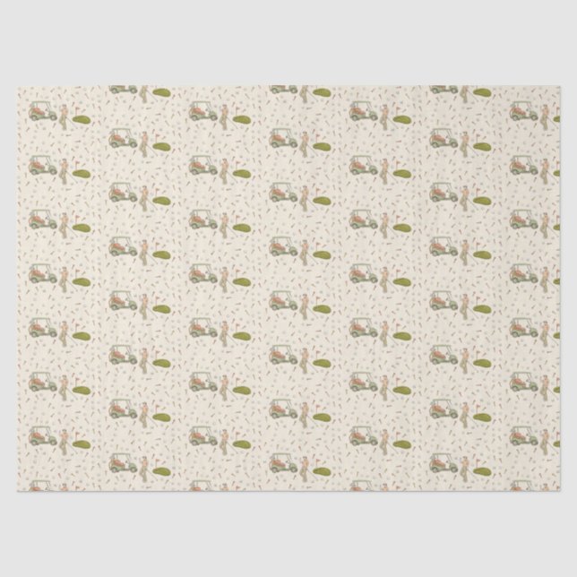 Hand drawn golf tissue paper (Front)