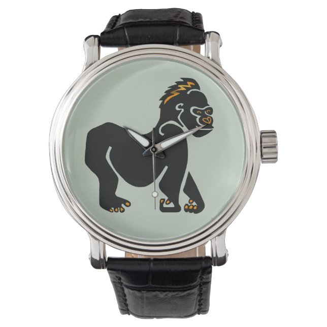 Hand drawn - GORILLA - Primate - Ape - Africa - Watch (Front)