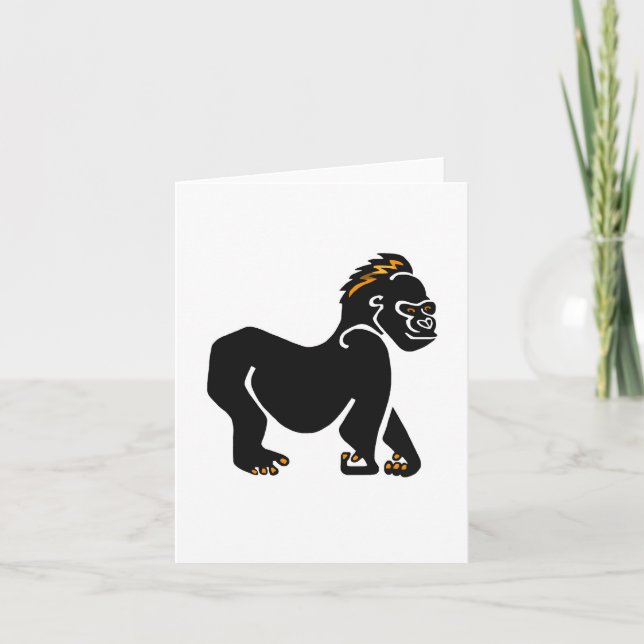 Hand drawn  GORILLA -Wildlife -Primate - Ape  Card (Front)